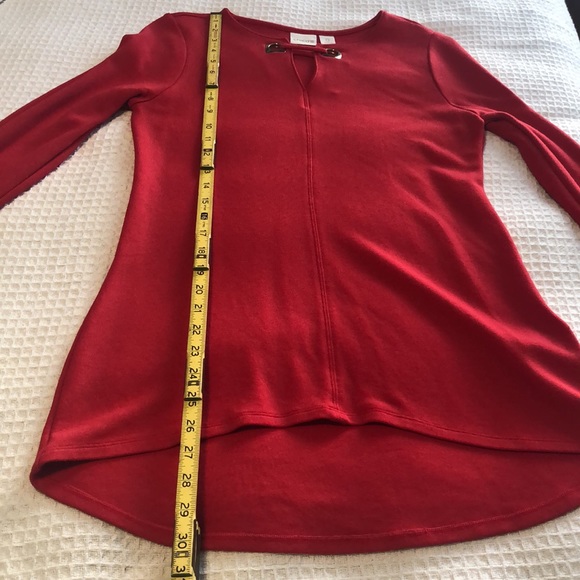 💋 Buy 2 for 15.00  Chico’s Red Keyhole size 0 size small ♥️♥️ - Picture 9 of 14